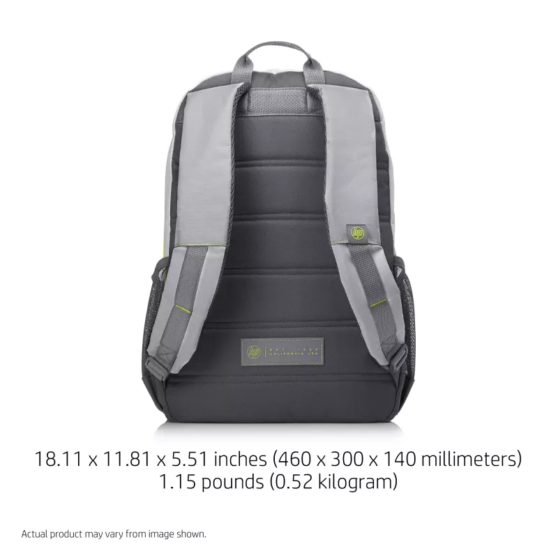 Σακίδιο HP 39,62 cm (15,6 ίντσες) Active Backpack Γκρι/Νεογκίτρινο