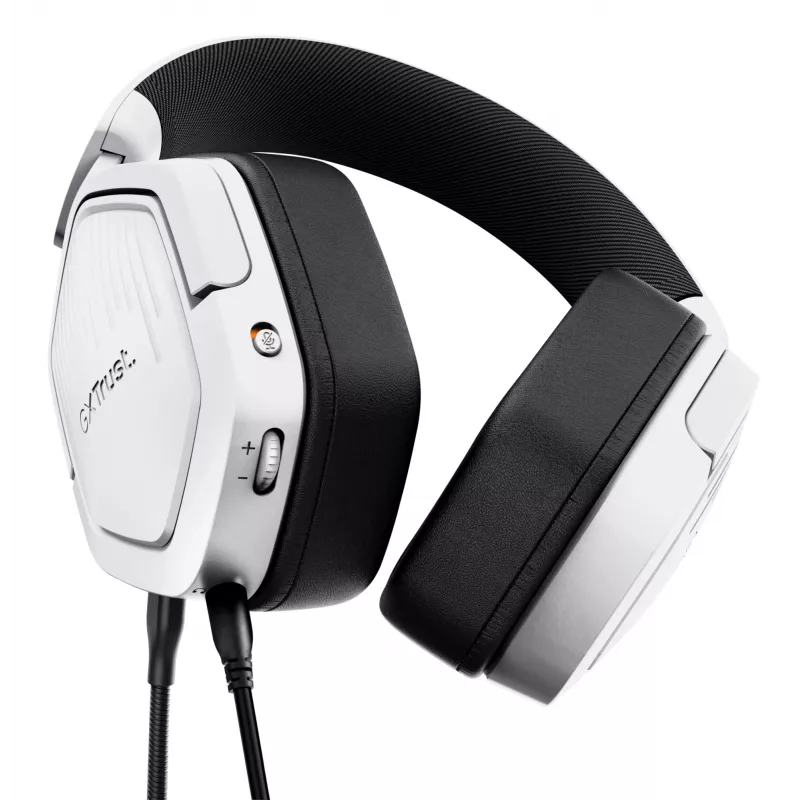 Trust GXT492W Carus headset ενσύρματο με κεφαλοταινία gaming λευκό