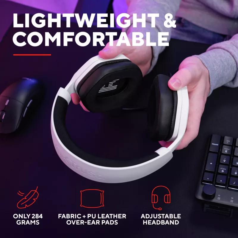 Trust GXT492W Carus headset ενσύρματο με κεφαλοταινία gaming λευκό