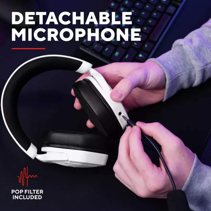 Trust GXT492W Carus headset ενσύρματο με κεφαλοταινία gaming λευκό