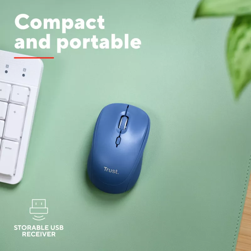 Trust Yvi+ ποντίκι universal αμφίχειρο RF Wireless + Bluetooth οπτικό 1600 DPI