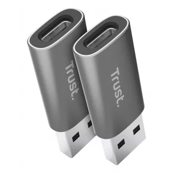 Trust Calyx USB Type-C USB Type-A γκρι θύρα 1 USB Type-C θύρα 2 USB Type-A