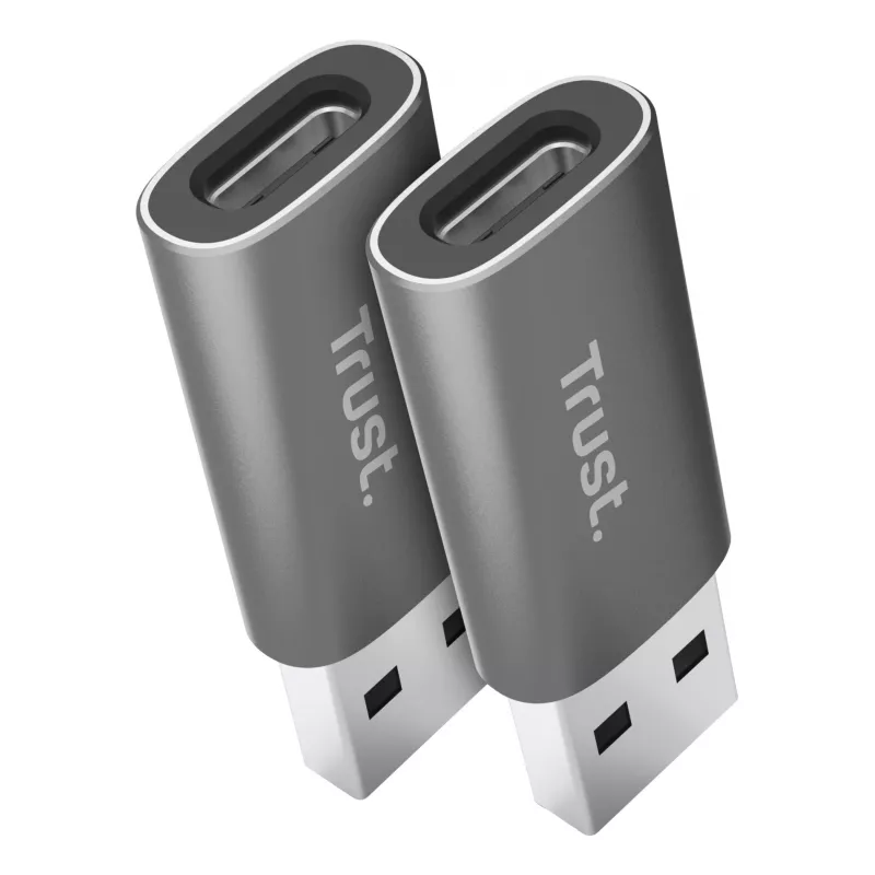 Trust Calyx USB Type-C USB Type-A γκρι θύρα 1 USB Type-C θύρα 2 USB Type-A
