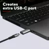 Trust Calyx USB Type-C USB Type-A γκρι θύρα 1 USB Type-C θύρα 2 USB Type-A