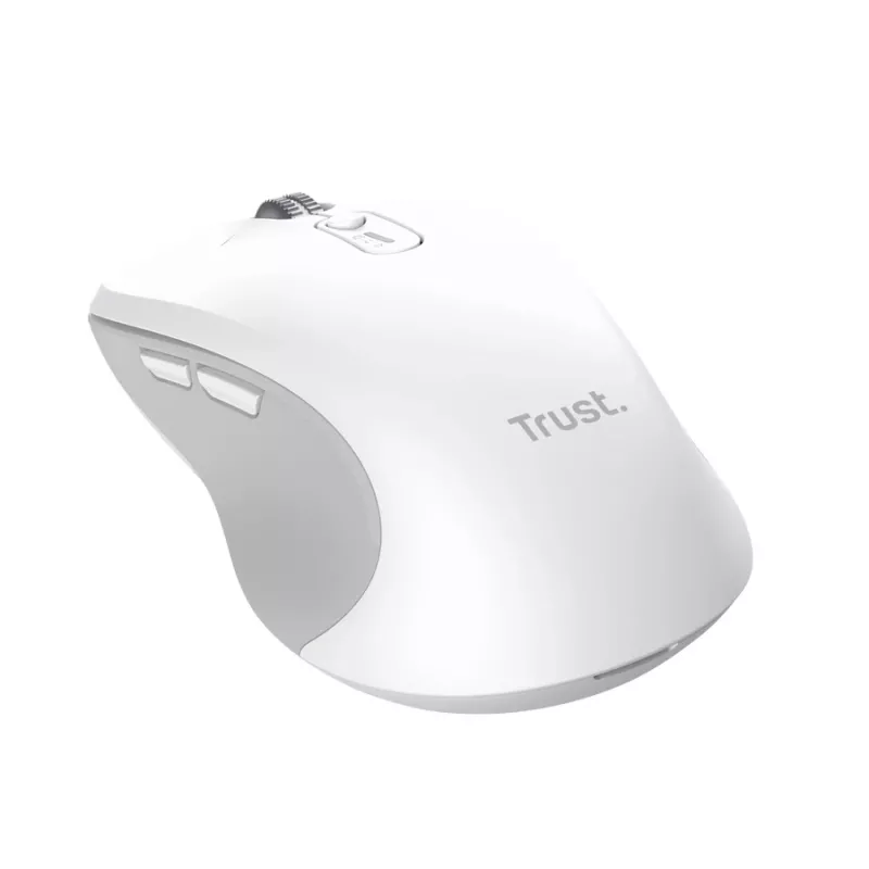 Ασύρματο αμφίχειρο ποντίκι TRUST 25674 — Bluetooth, 3200 DPI, 9 κουμπιά, λευκό