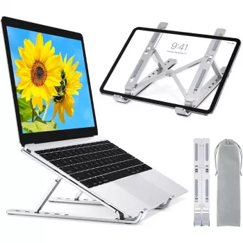 Techly ICA-TBL 134TY βάση για laptop/tablet, πτυσσόμενη, ρυθμιζόμενη γωνία κλίσης