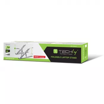 Techly ICA-TBL 134TY βάση για laptop/tablet, πτυσσόμενη, ρυθμιζόμενη γωνία κλίσης