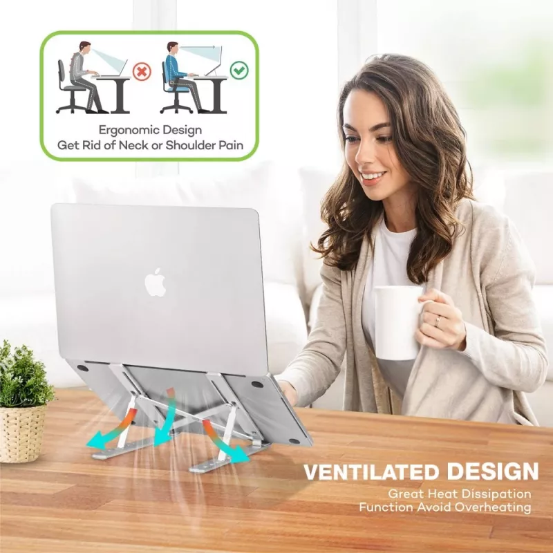 Techly ICA-TBL 134TY βάση για φορητό υπολογιστή/tablet, πτυσσόμενη, ρυθμιζόμενη γωνία κλίσης