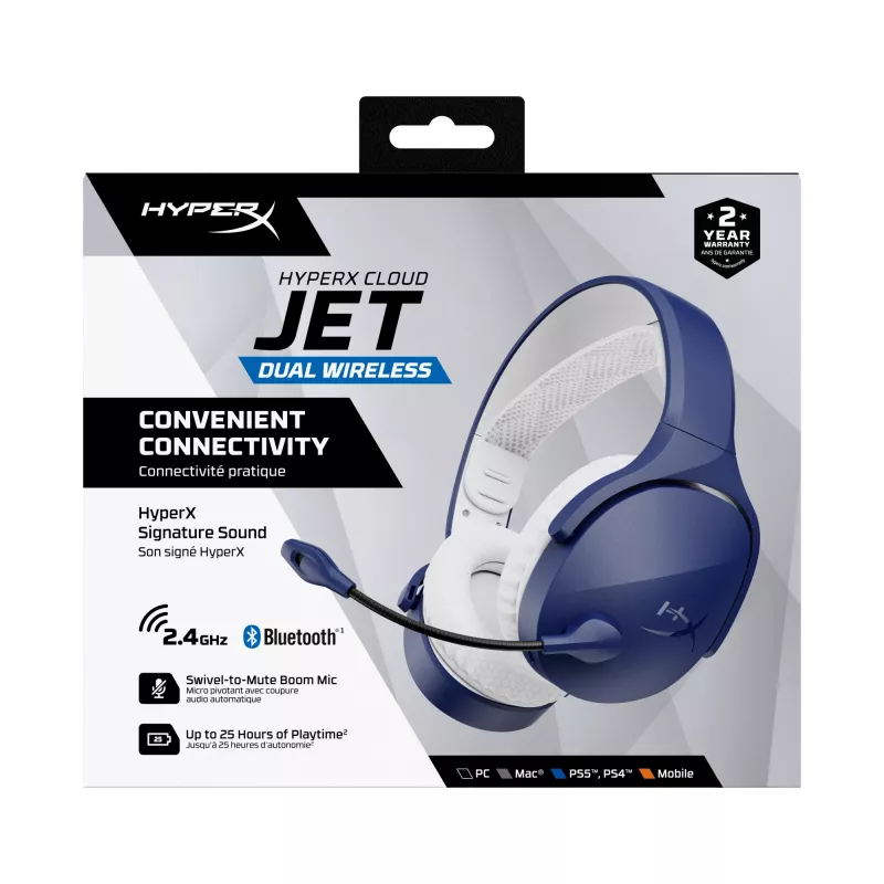 HyperX Cloud Jet - Ασύρματο gaming headset (ανοιχτό μπλε)