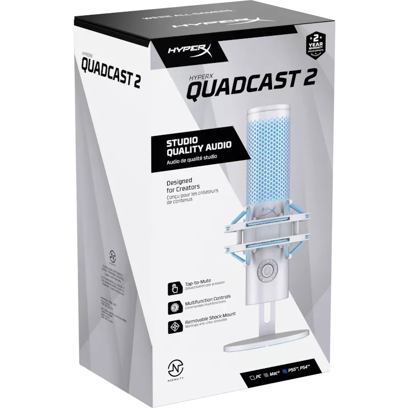 HyperX QuadCast 2 - Μικρόφωνο USB (Frost)