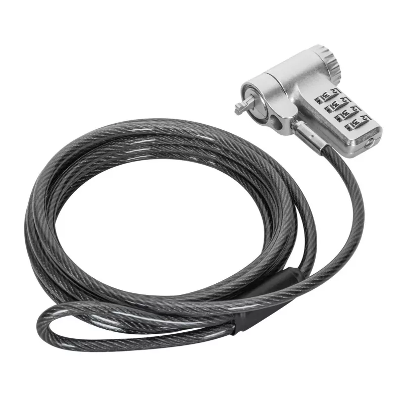 Targus ASP96GLX-S κλειδαριά καλωδίου ασημί 2m με συνδυασμό