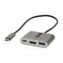 StarTech.com πολυθύρα προσαρμογέας USB-C, USB-C σε HDMI βίντεο 4K, 100W PD Pass-Through, USB 3.0 Hub 5 Gbit/s (1x Type-C/1x A), USB-C Mini-Dock, USB-C ταξιδιωτικό dock, φορητός σταθμός σύνδεσης laptop