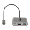 StarTech.com πολυθύρα προσαρμογέας USB-C, USB-C σε HDMI βίντεο 4K, 100W PD Pass-Through, USB 3.0 Hub 5 Gbit/s (1x Type-C/1x A), USB-C Mini-Dock, USB-C ταξιδιωτικό dock, φορητός σταθμός σύνδεσης laptop