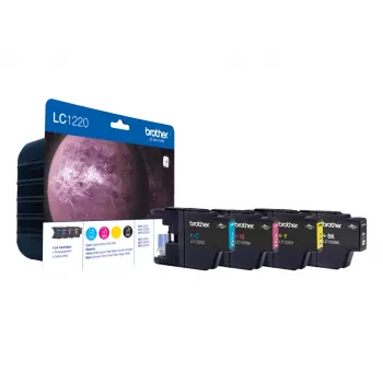 Brother LC1220VALBP Μελανοδοχείο 4 τεμ. Γνήσιο Μαύρο, Cyan, Magenta, Κίτρινο