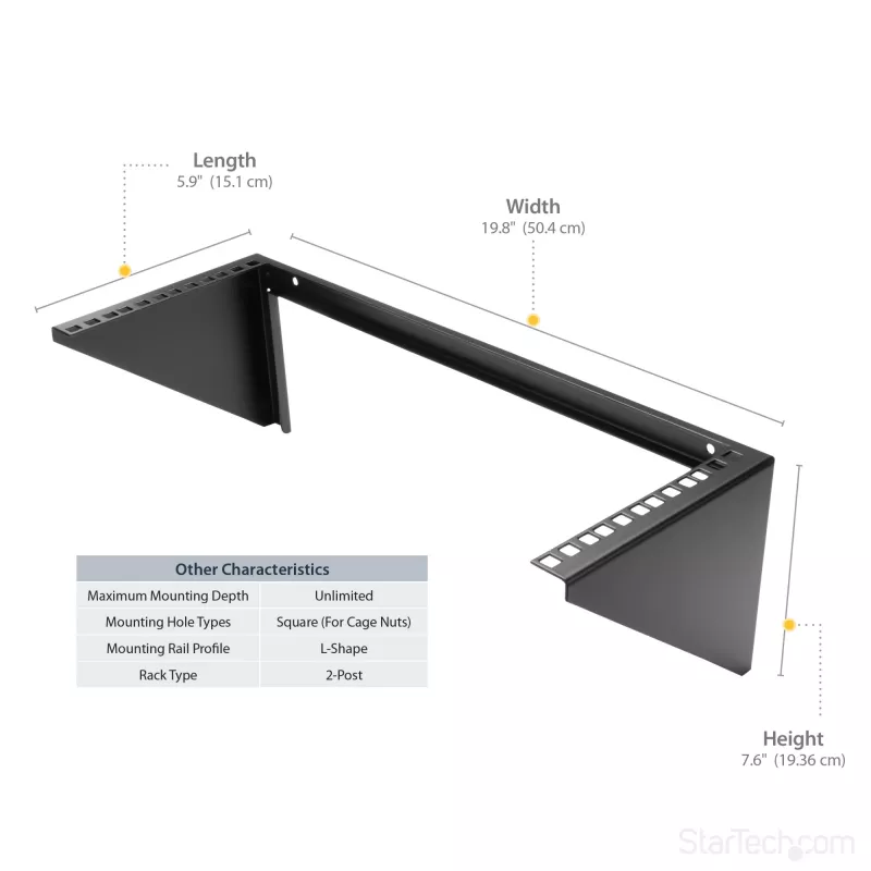 StarTech.com Βάση τοίχου 4U 19 inch κάθετη για rack συσκευών από χάλυβα
