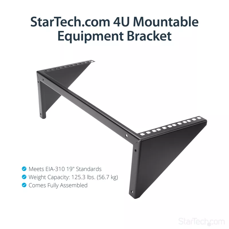 StarTech.com Βάση τοίχου 4U 19 inch κάθετη για rack συσκευών από χάλυβα