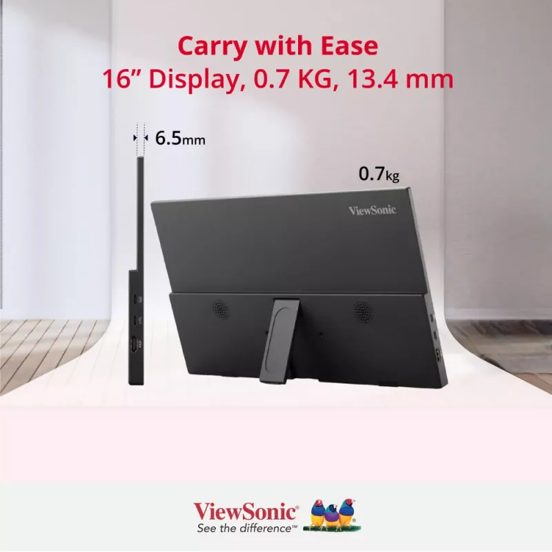 Viewsonic VA1650 Οθόνη υπολογιστή 40,6 cm (16 inch) 1920 x 1080 Pixel Full HD LED Μαύρο