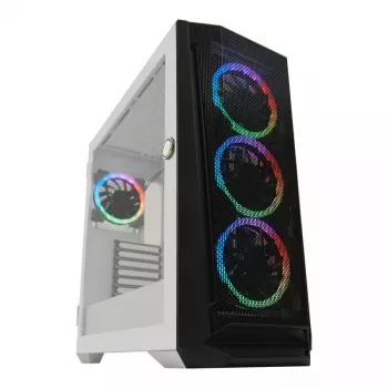 Κουτί PC LC-Power Holo-1_X Midi Tower λευκό