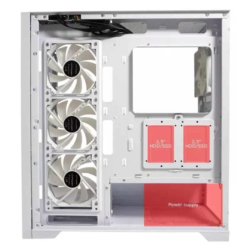 Κουτί PC LC-Power LC-7041B-ON Midi Tower λευκό