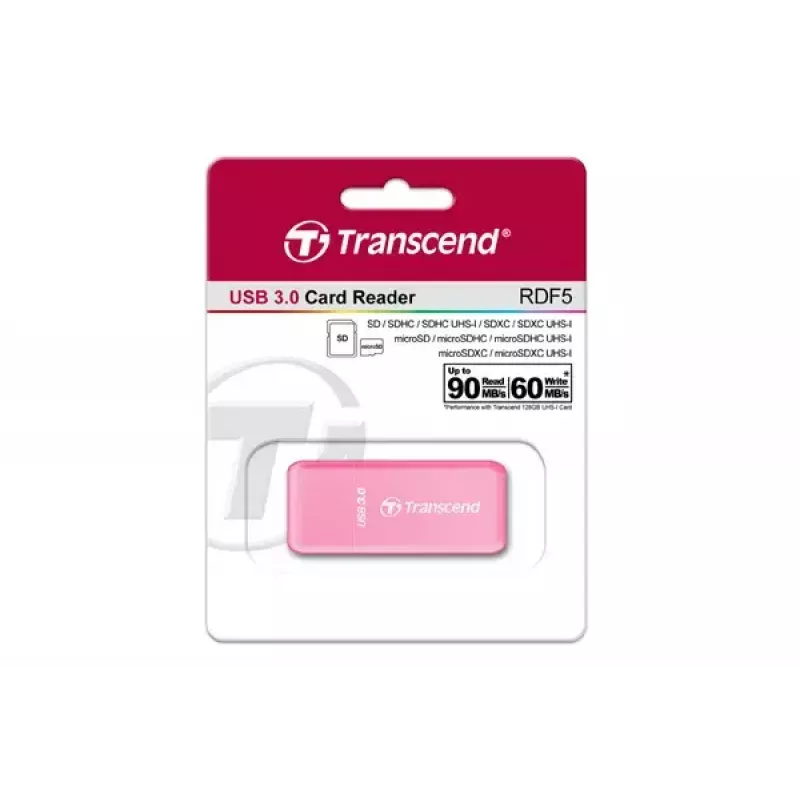 Αναγνώστης Καρτών Transcend RDF5 Ροζ