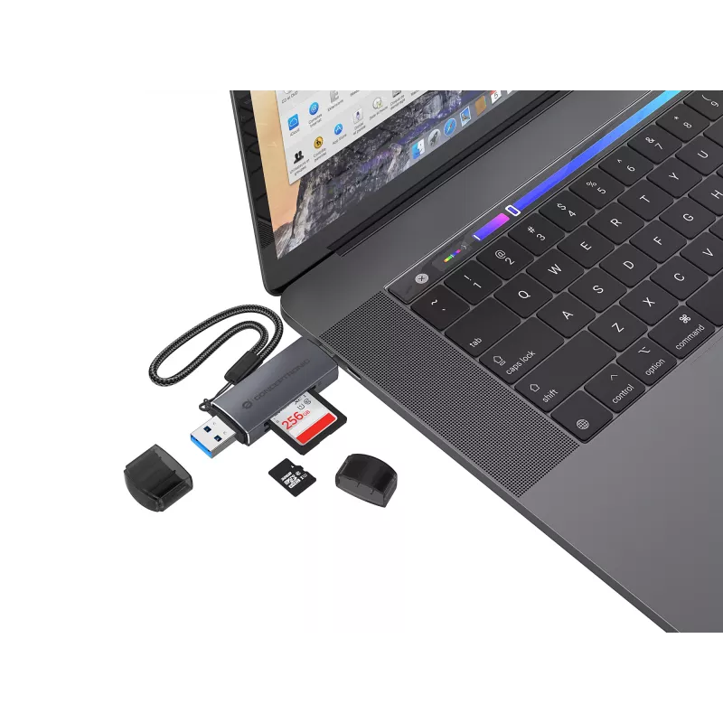 Αναγνώστης Καρτών Conceptronic BIAN05G 2-in-1 USB 3.0 Dual Plug, SD/MicroSD 3.0, UHS-I