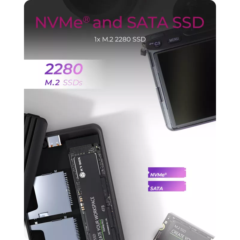 Θήκη SSD ICY BOX IB-CR602M-C31 Μαύρο M.2