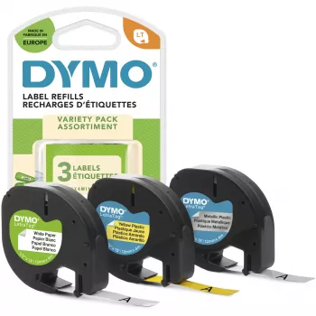 DYMO LetraTag ταινία ετικετών συσκευασία 3 τεμ.