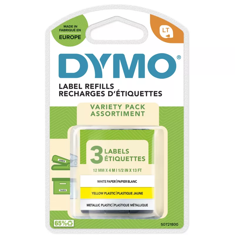 DYMO LetraTag ταινία ετικετών συσκευασία 3 τεμ.