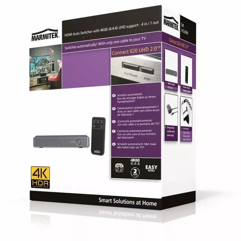 Marmitek Connect 620 UHD 2.0 διακόπτης HDMI 4 θυρών