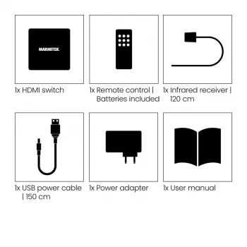 Marmitek Connect 350 UHD 2.0 – διακόπτης HDMI 4K 60 Hz – 5 είσοδοι / 1 έξοδος