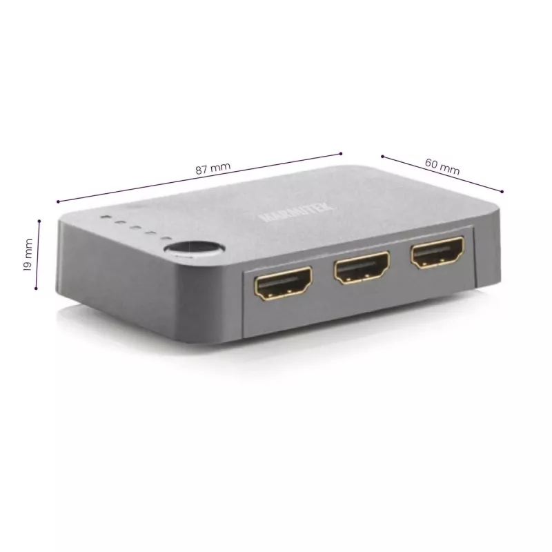Marmitek Connect 350 UHD 2.0 διακόπτης HDMI, HDMI 2.0b, 4K 2160p, 18 Gbit/s, μαύρος