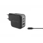 Conceptronic Φορτιστής 3 θυρών 67W GaN USB PD με καλώδιο φόρτισης USB-C, USB-C x 2, USB-A x 1, QC 3.0, PPS