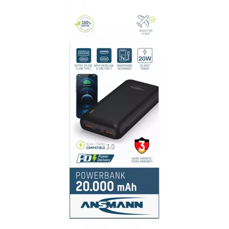 Φορητό powerbank Ansmann PB320PD 20000 mAh