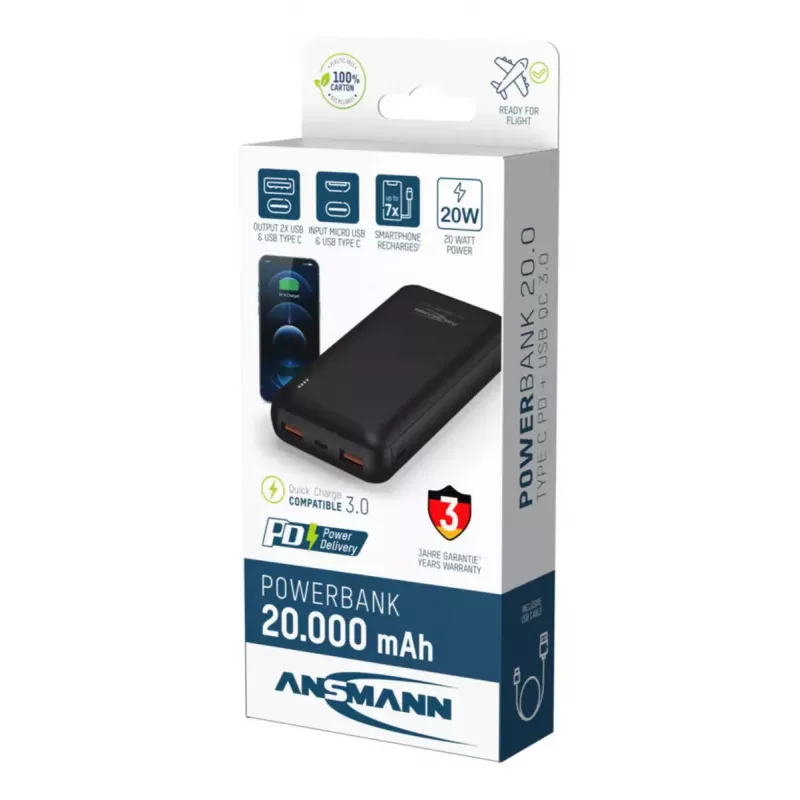 Φορητό powerbank Ansmann PB320PD 20000 mAh