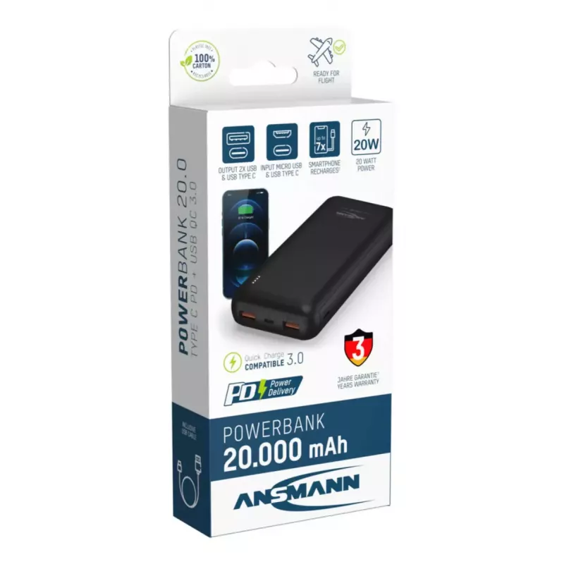 Φορητό powerbank Ansmann PB320PD 20000 mAh