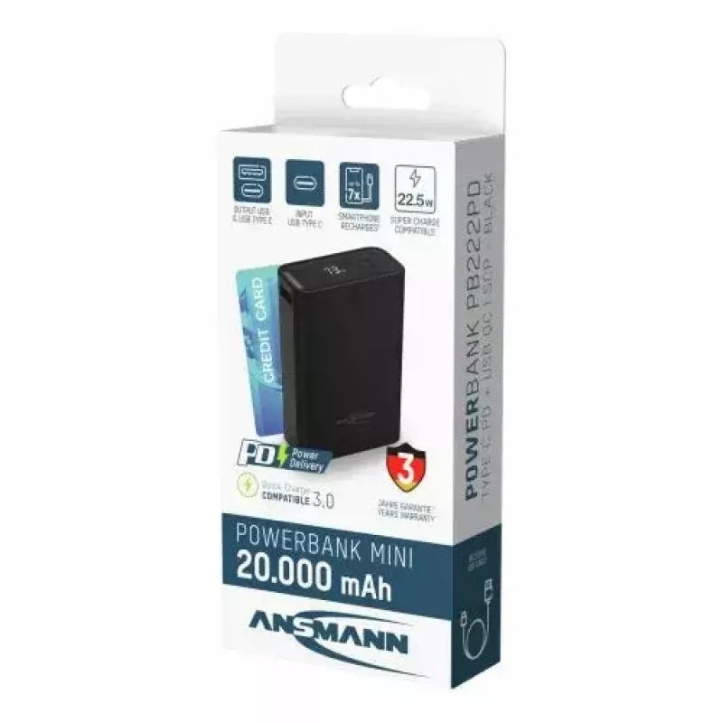 Φορητή μπαταρία Ansmann PB222PD 20000 mAh