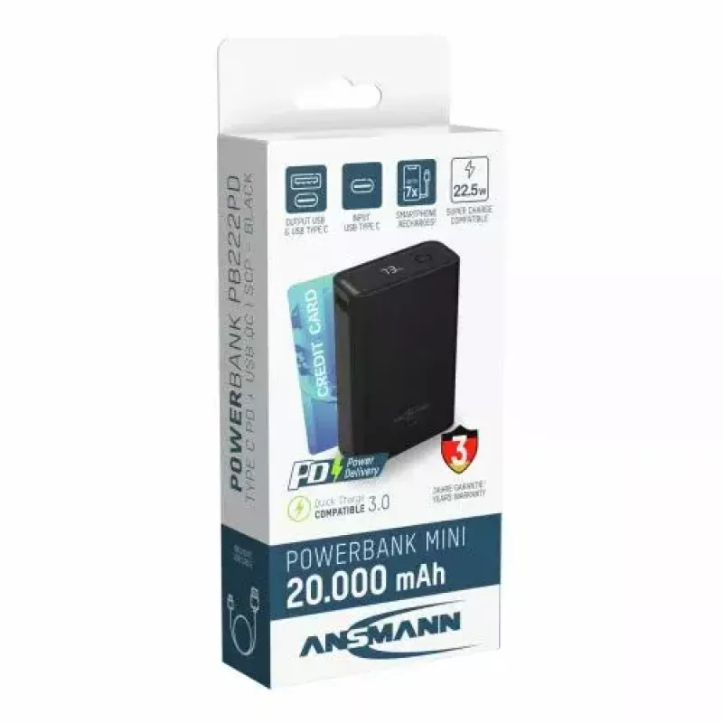 Φορητή μπαταρία Ansmann PB222PD 20000 mAh