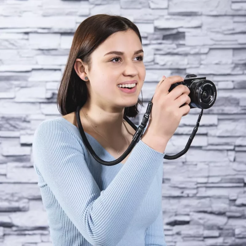 Λουρί ψηφιακής κάμερας Hama Braid 120 νάιλον μαύρο
