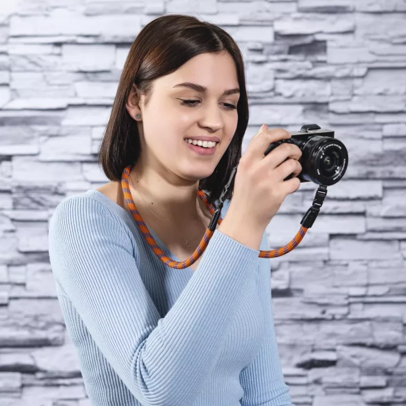 Λουρί ψηφιακής κάμερας Hama Braid 120 νάιλον μπλε, πορτοκαλί