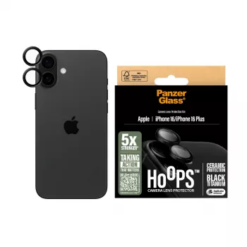 PanzerGlass ® Hoops® κεραμική προστασία φακού κάμερας iPhone 16 | 16 Plus