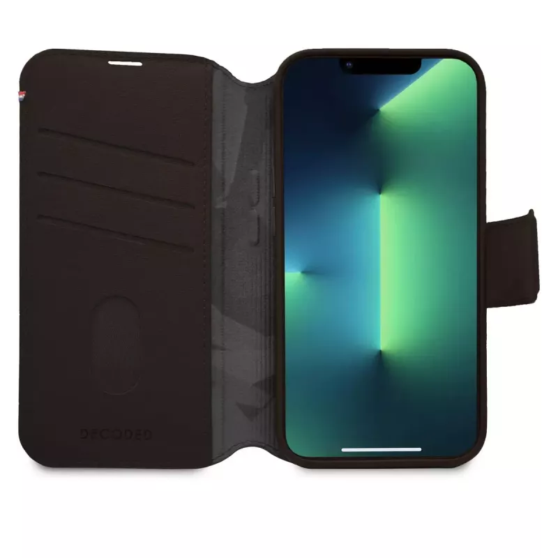Θήκη πορτοφόλι Decoded iPhone 14 Plus καφέ 6,7 inch 3 θήκες καρτών