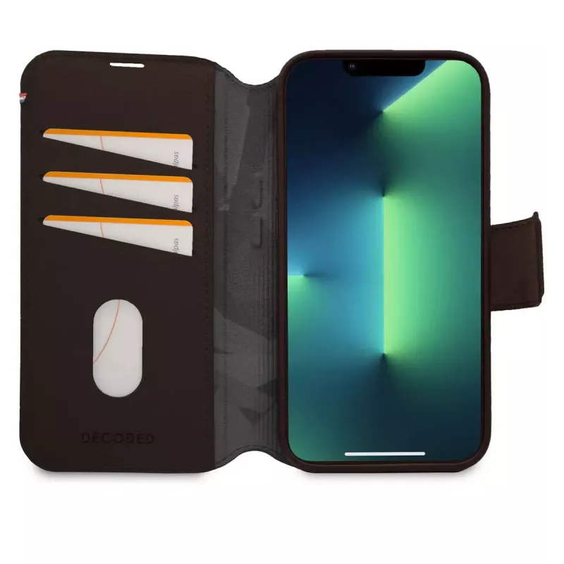 Θήκη πορτοφόλι Decoded iPhone 14 Plus καφέ 6,7 inch 3 θήκες καρτών