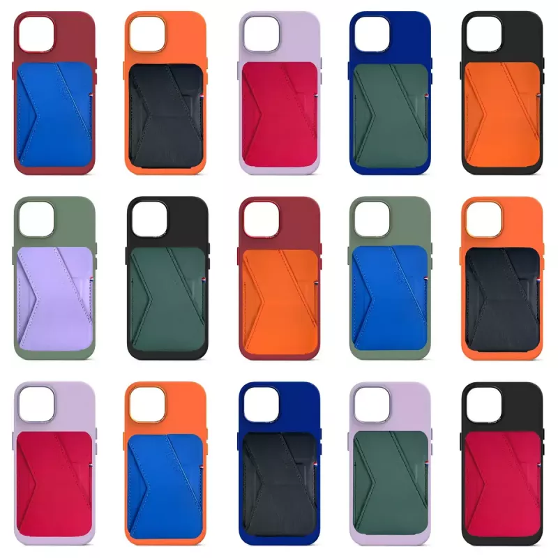 Decoded D24MSCS1GB Blue Silicone πορτοφόλι με βάση για κάρτες