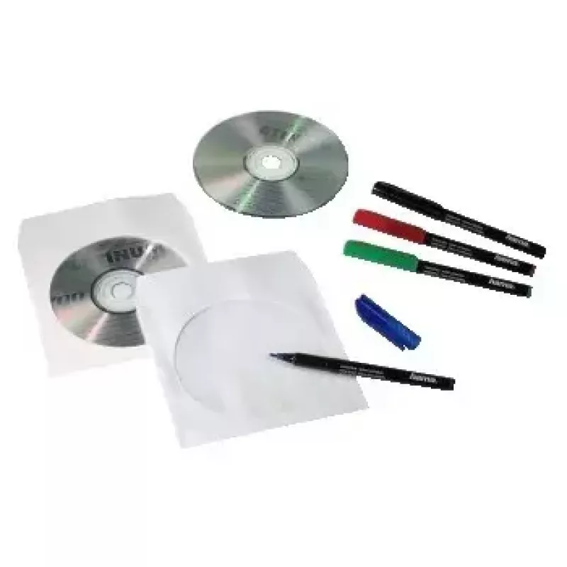 Χάρτινες θήκες CD-ROM Hama 50, λευκό 50 δίσκοι