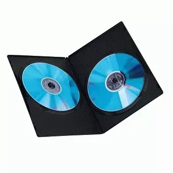 Λεπτή διπλή θήκη DVD Hama 51185 μαύρη 2 δίσκοι
