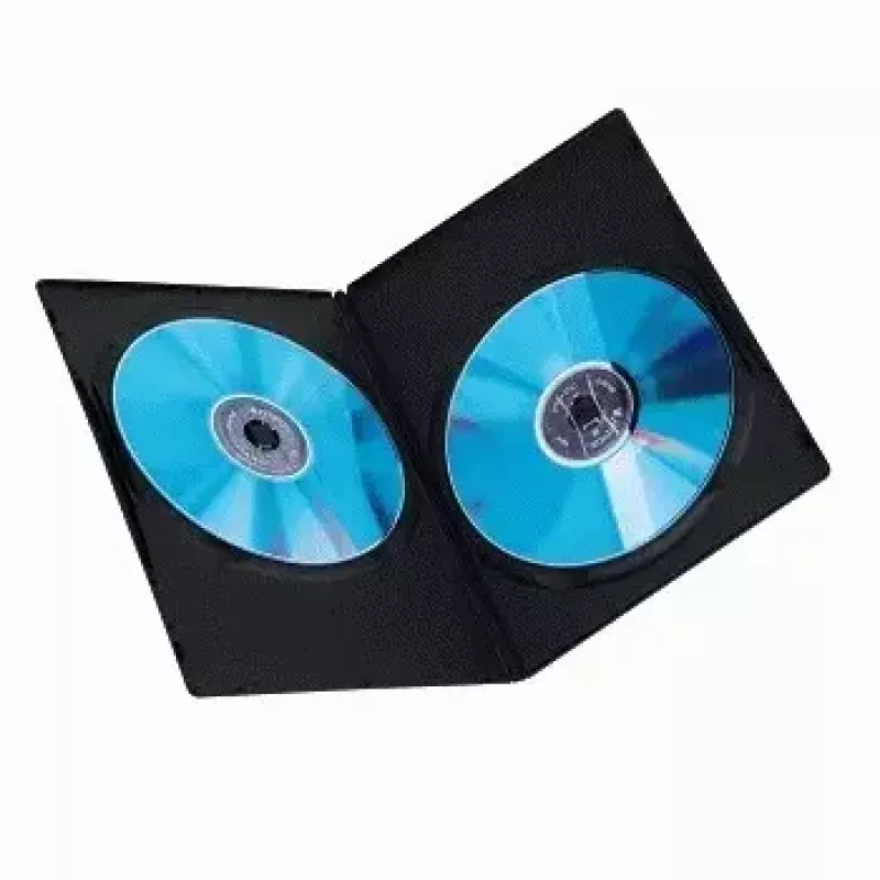 Λεπτή διπλή θήκη DVD Hama 51185 μαύρη 2 δίσκοι