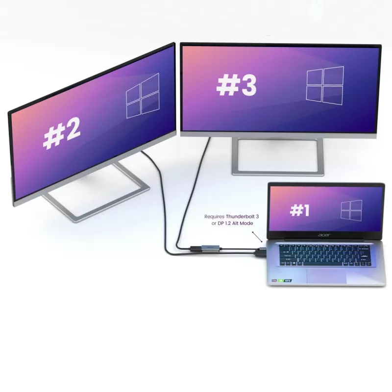 Marmitek 8371 προσαρμογέας βίντεο USB-C σε DisplayPort, 0,15 m, μαύρος/ασημί