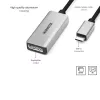 Marmitek 8371 προσαρμογέας βίντεο USB-C σε DisplayPort, 0,15 m, μαύρος/ασημί
