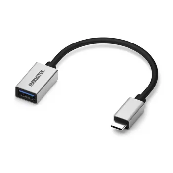Καλώδιο USB Marmitek 08375 0,15 m USB 3.2 Gen 1 USB-C USB-A Μαύρο Ασημί