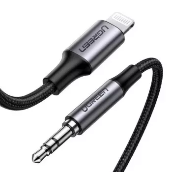 Ugreen 70509 Καλώδιο κινητού τηλεφώνου Ασημί 1 m 3,5 mm Lightning